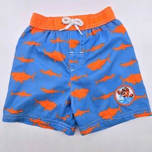 Disney Baby Finding Nemo Shark Swim Trunks Blue Orange 18-24M Boys Board Shorts